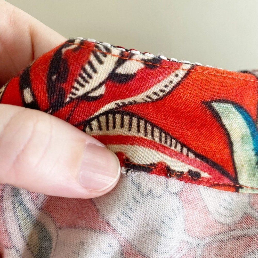 Soft Surroundings Red Floral V-Neck Maxi Dress - Picture 10 of 13